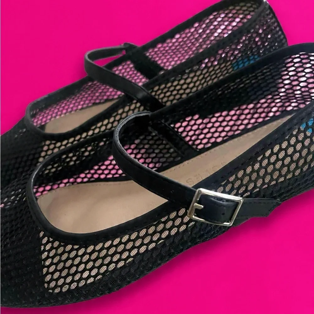 Sincerely Jules “Muse” Black Mesh Women's Ballet Flats US 7.5 - Picture 8 of 8